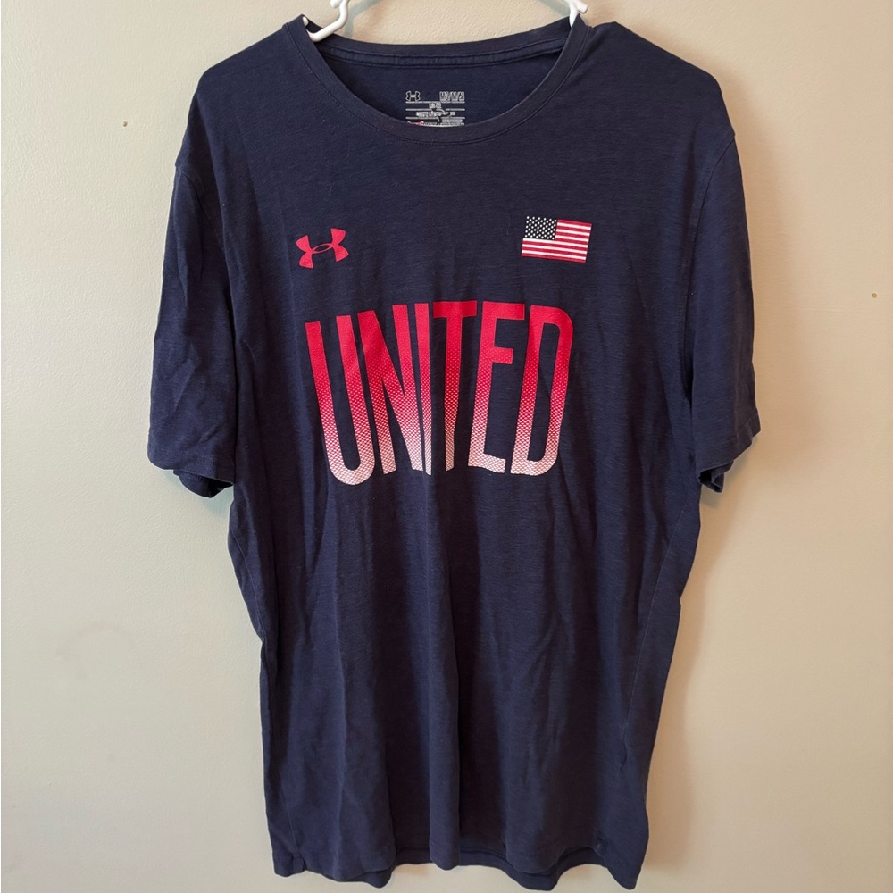 Under Armour Blue Short Sleeve Tees Athletic Performance